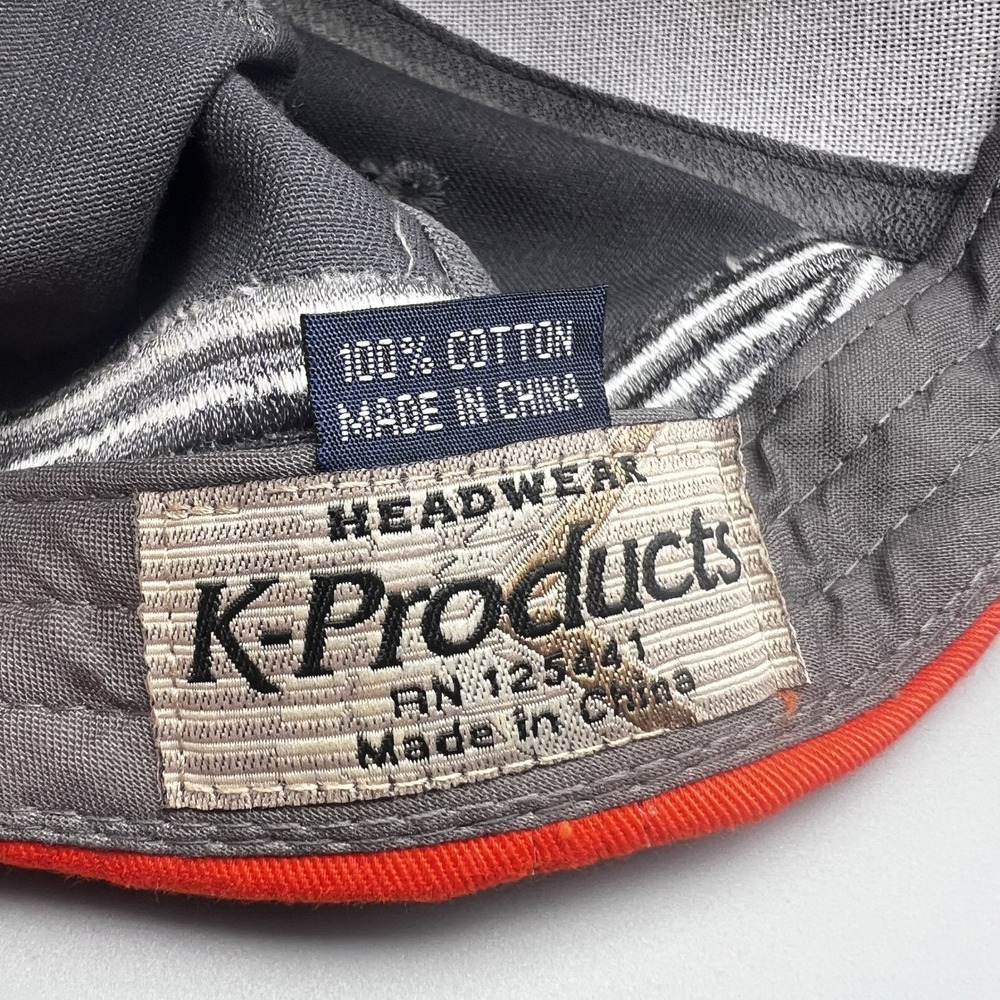 Kubota Tractor Hat Gray Orange Embroidered Logo Adjustable Baseball Cap Mens - Picture 7 of 9